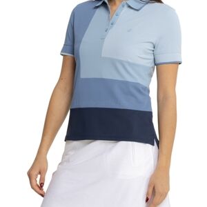 G/FORE Women's Color-Block Tech Pique Golf Polo